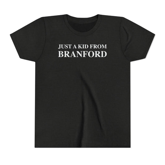 Just a kid from Branford Youth Short Sleeve T-Shirt