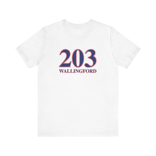 203 Wallingford Red White & Blue Unisex Jersey Short Sleeve T-Shirt