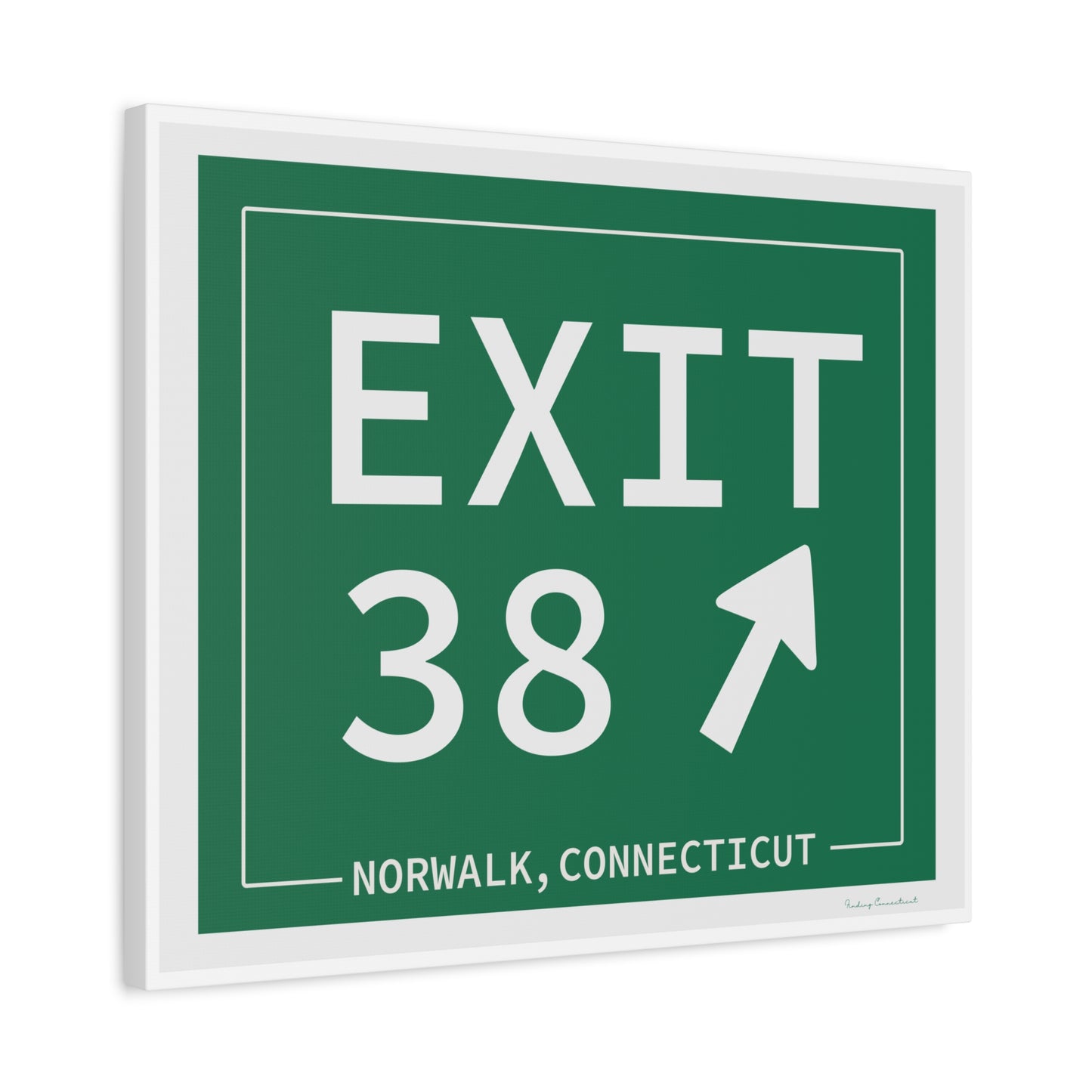 Vintage Exit 38 Merritt Parkway Sign Matte Canvas, Stretched, 1.25"