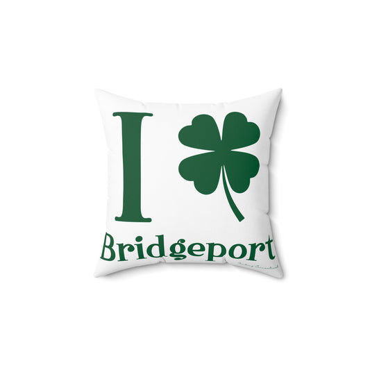 I Clover Bridgeport  Spun Polyester Square Pillow
