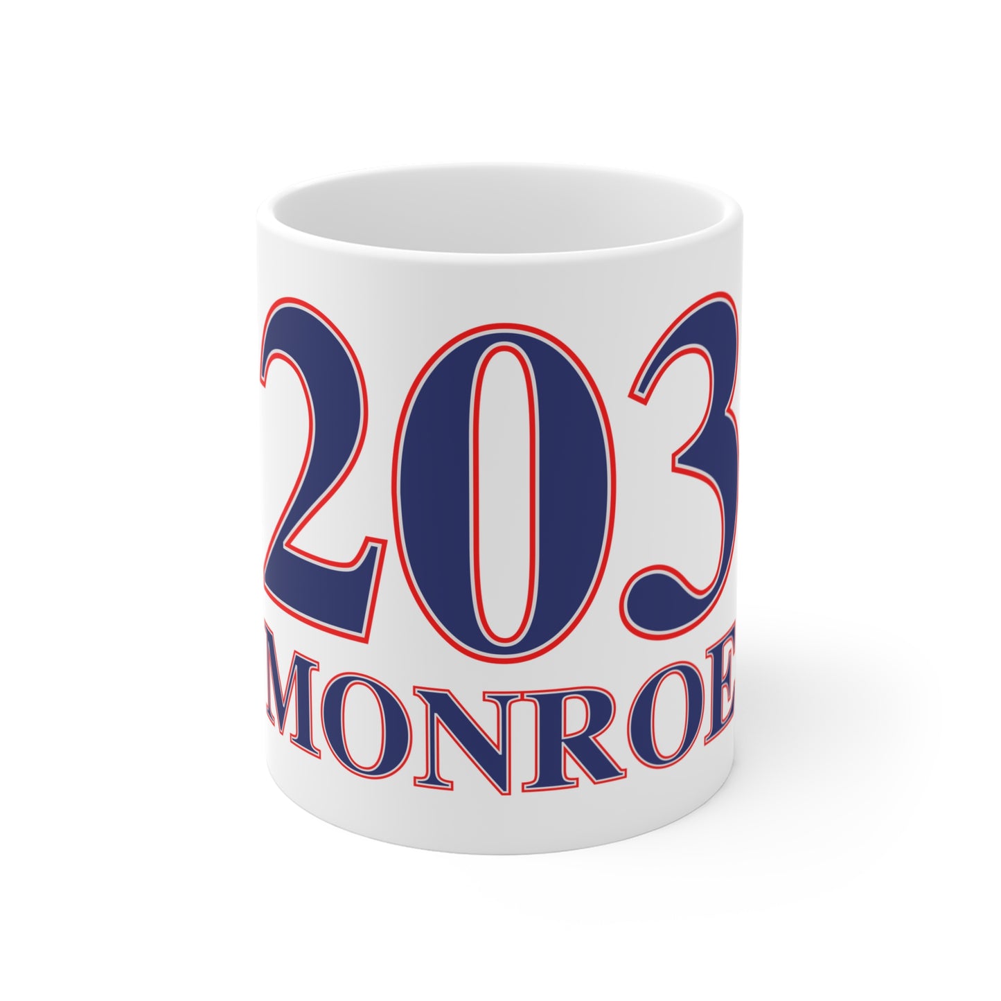 203 Monroe Red, White & Blue Mug 11oz