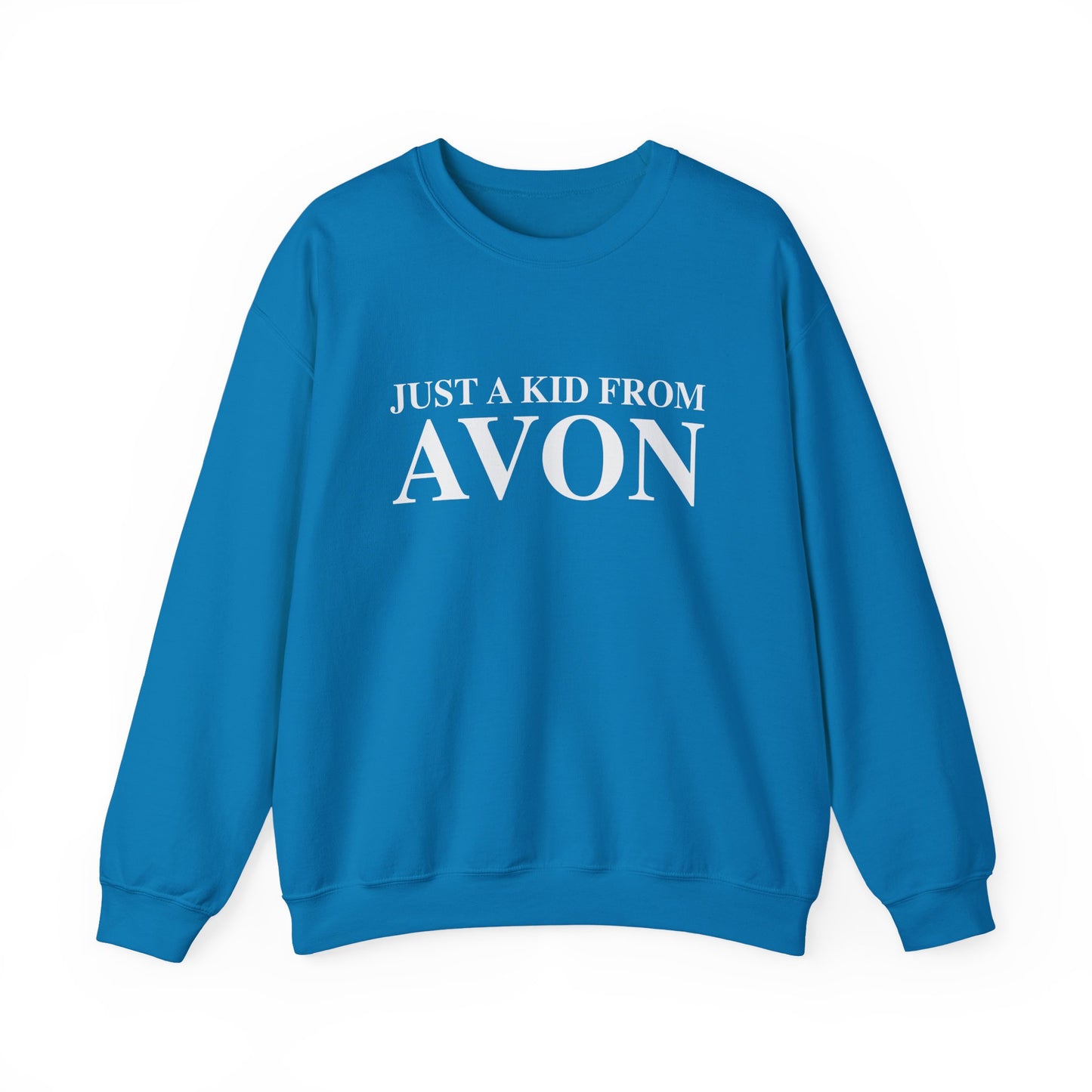 Just a kid from Avon Unisex Heavy Blend™ Crewneck Sweatshirt