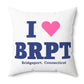 I Heart BRPT Spun Polyester Square Pillow
