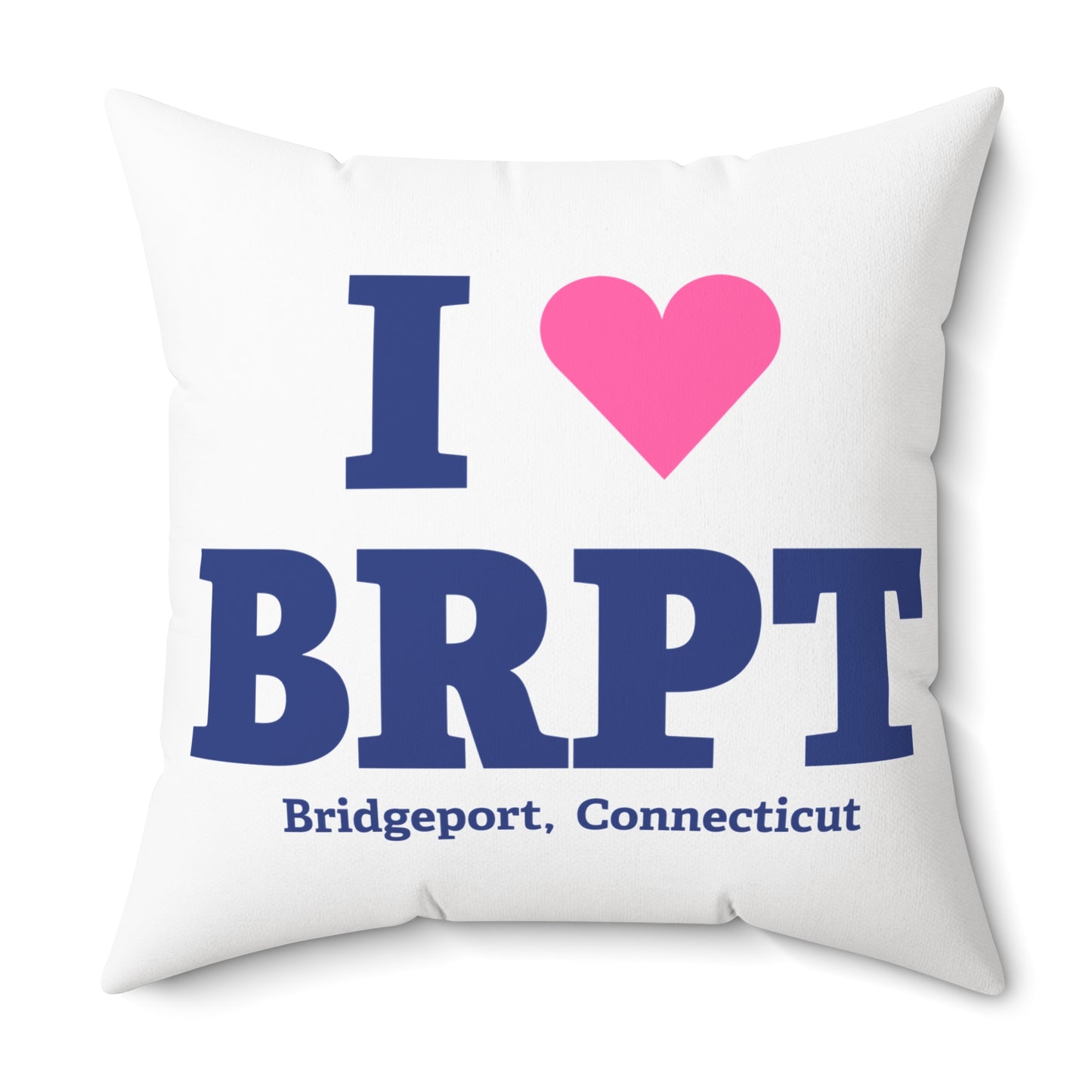 I Heart BRPT Spun Polyester Square Pillow