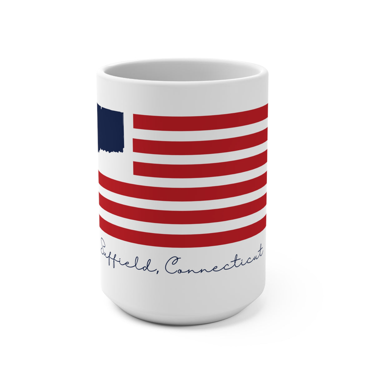 Suffield Connecticut Flag Mug 15oz