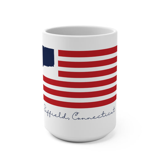 Suffield Connecticut Flag Mug 15oz