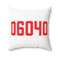 06040 Manchester Connecticut Zip Code  Polyester Square Pillow