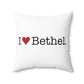 I Heart Bethel. Spun Polyester Square Pillow