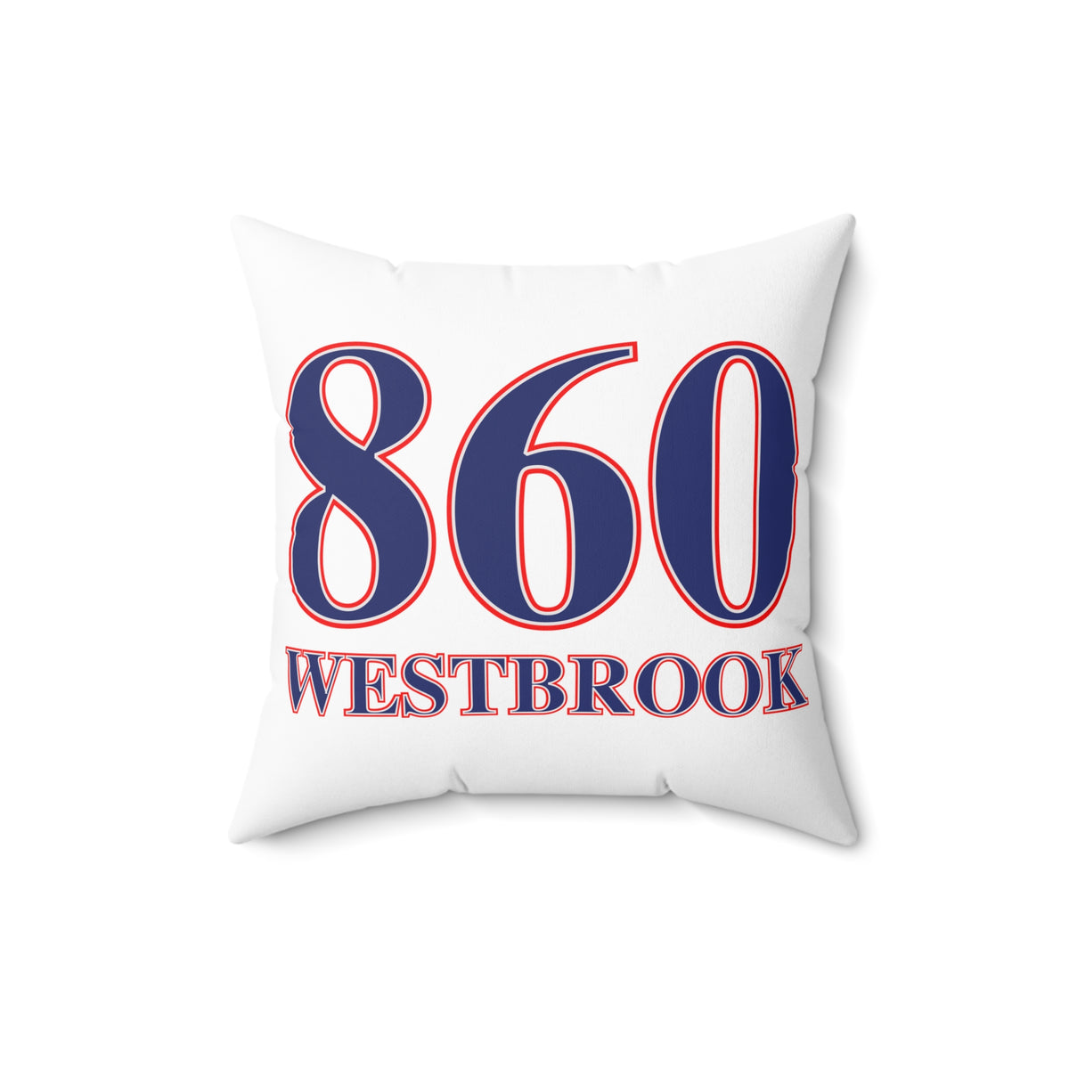 860 Westbrook Red, White & Blue Spun Polyester Square Pillow