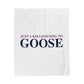 Just a kid listening to Goose  - Blue & Purple Velveteen Plush Blanket