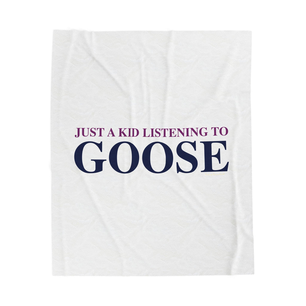 Just a kid listening to Goose  - Blue & Purple Velveteen Plush Blanket