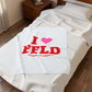 I Heart FFLD Velveteen Plush Blanket