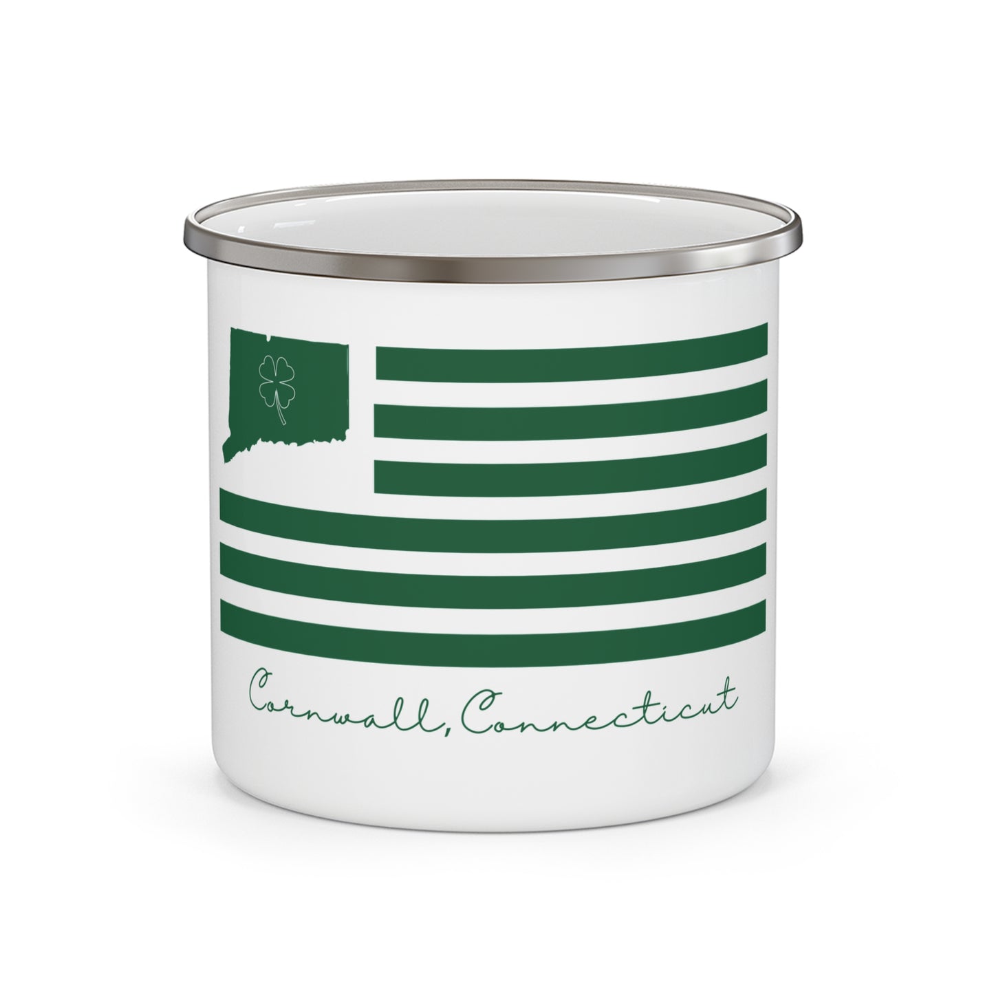 Cornwall Connecticut St. Patrick’s Day Flag Enamel Camping Mug