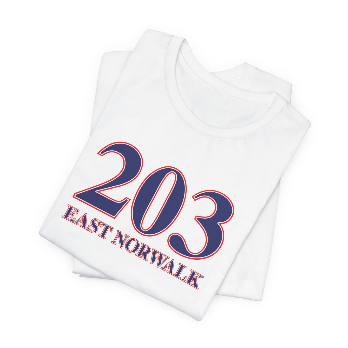 203 East Norwalk Red, White & Blue Unisex Jersey Short Sleeve T-Shirt
