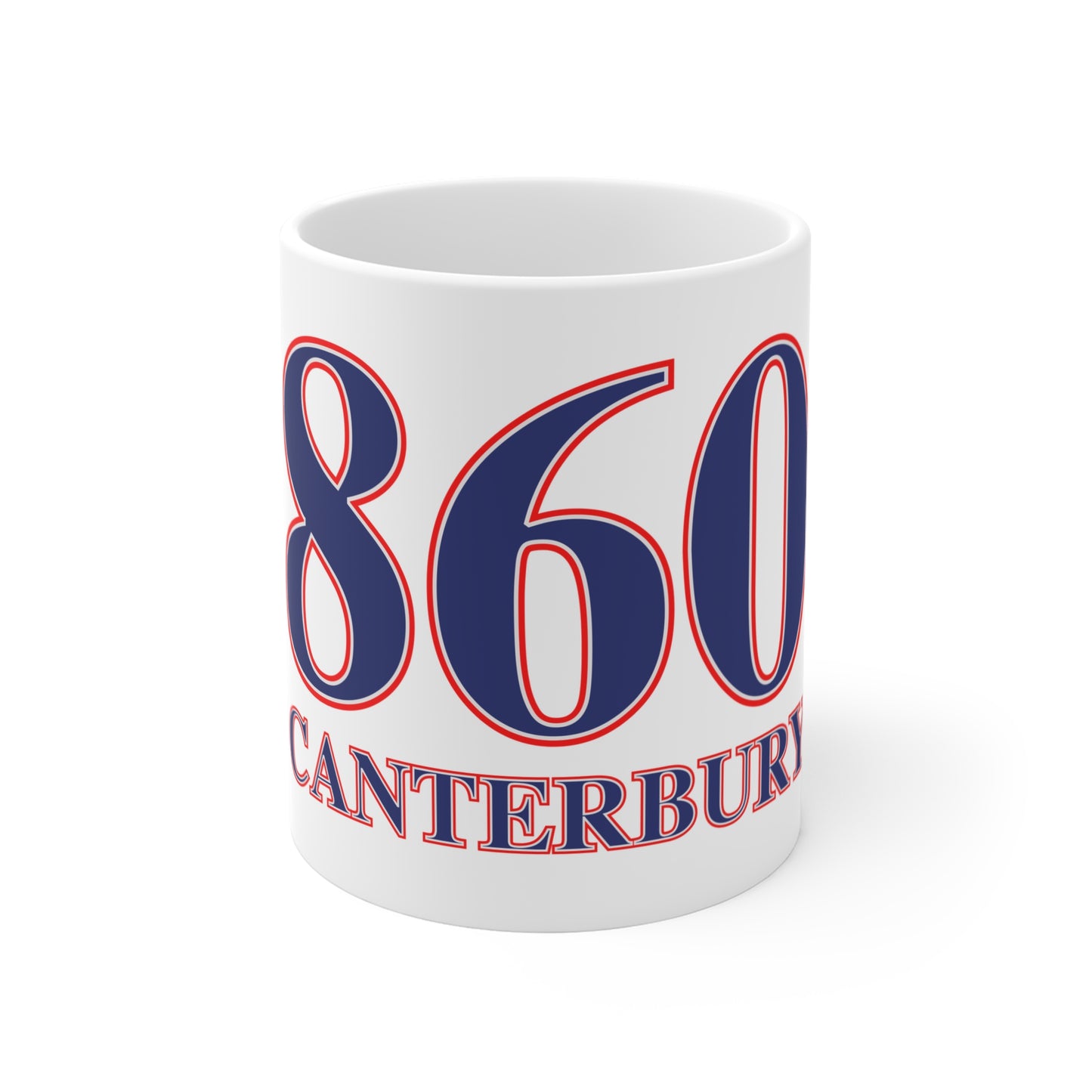 860 Canterbury Red, White & Blue Mug 11oz
