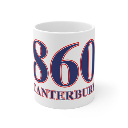 860 Canterbury Red, White & Blue Mug 11oz