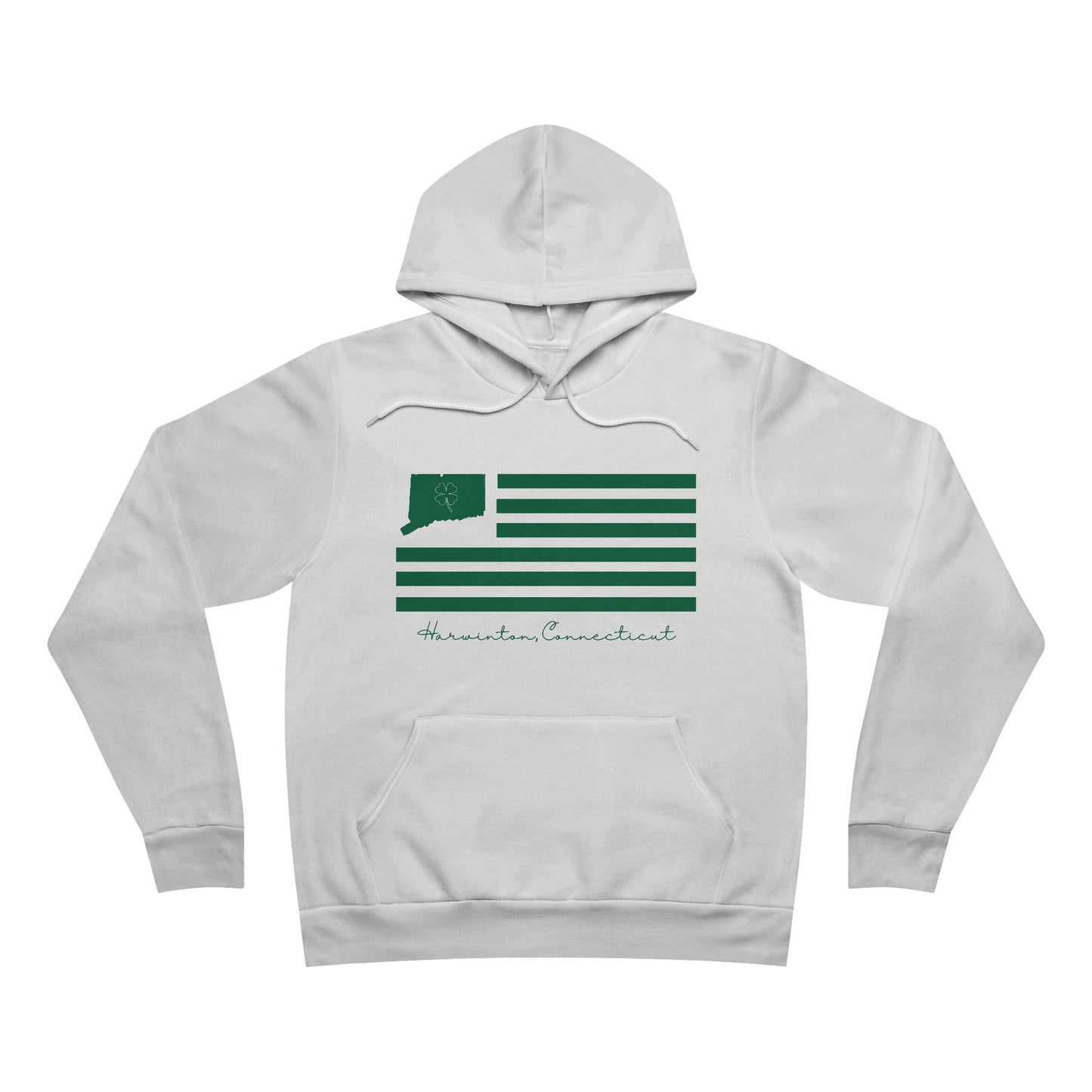 Harwinton Connecticut St. Patrick’s Day Flag Unisex Sponge Fleece Pullover Hoodie