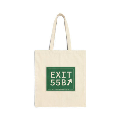 Vintage Exit 55B WCP Sign Cotton Canvas Tote Bag