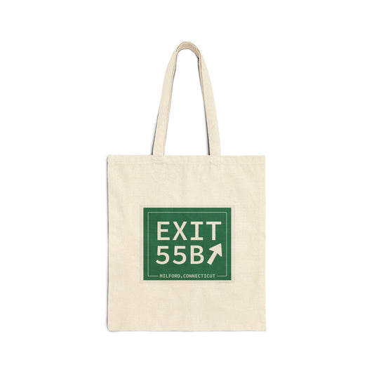 Vintage Exit 55B WCP Sign Cotton Canvas Tote Bag