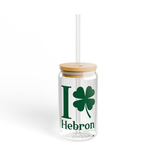 I Clover Hebron Sipper Glass, 16oz