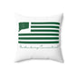 Glastonbury Connecticut St. Patrick’s Day Flag Spun Polyester Square Pillow