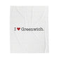 I Heart Greenwich. Velveteen Plush Blanket