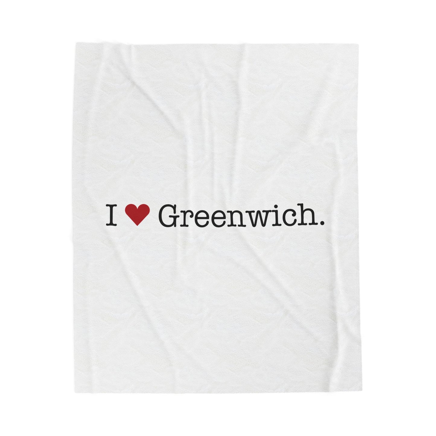 I Heart Greenwich. Velveteen Plush Blanket
