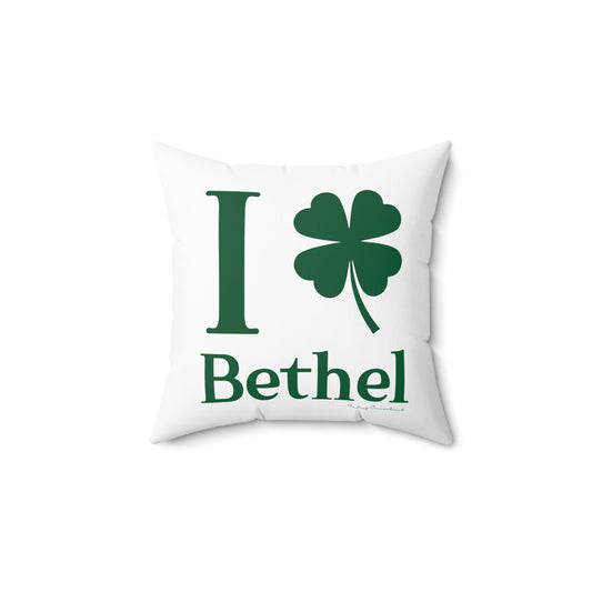 I Clover Bethel Spun Polyester Square Pillow