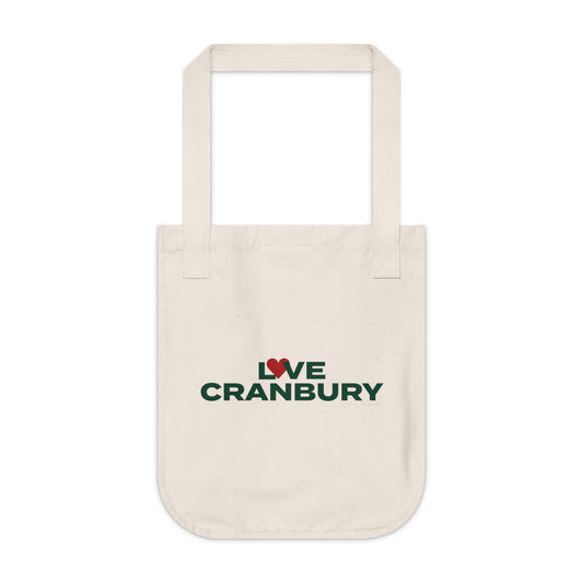 Love Cranbury Organic Canvas Tote Bag