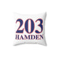 203 Hamden Red White & Blue Spun Polyester Square Pillow