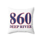 860 Deep River Red, White & Blue Spun Polyester Square Pillow