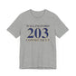 Wallingford 203 Connecticut Unisex Jersey Short Sleeve Tee