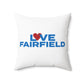 Love Fairfield Spun Polyester Square Pillow