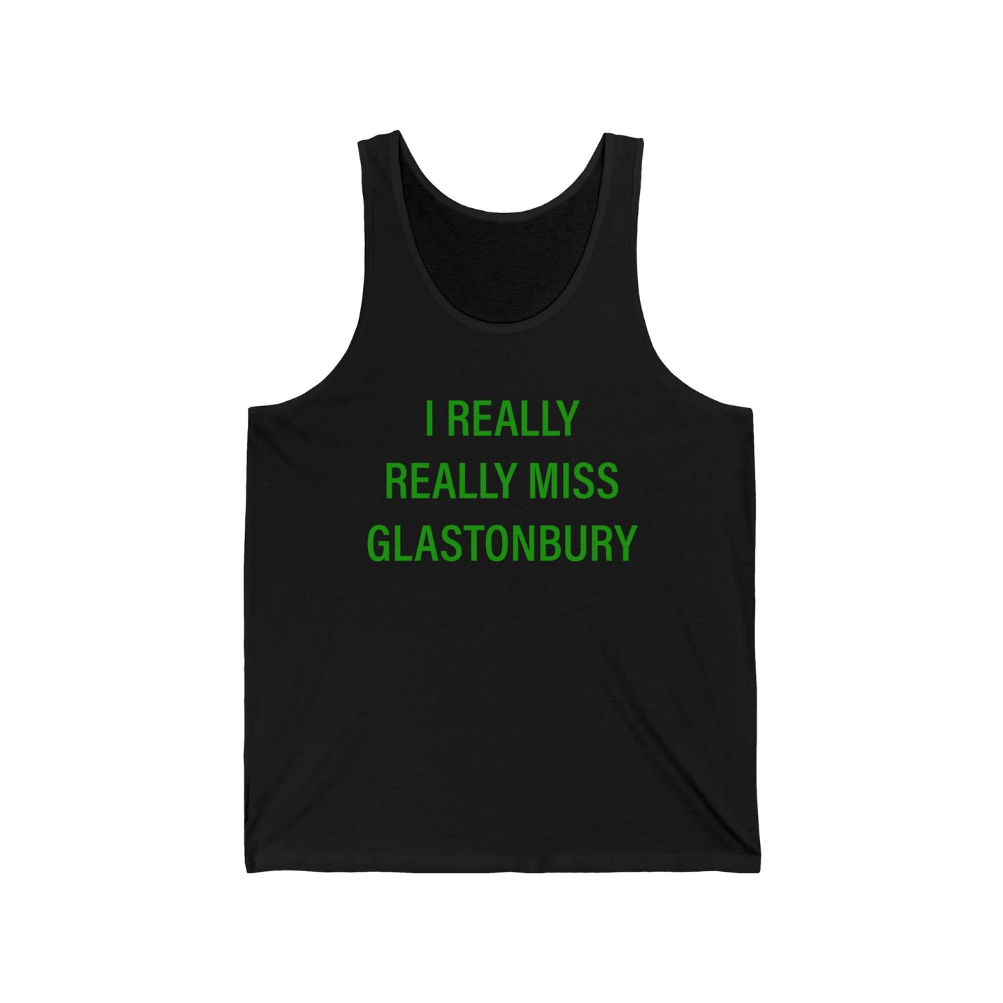 I Really Really Miss Glastonbury Unisex Jersey Tank