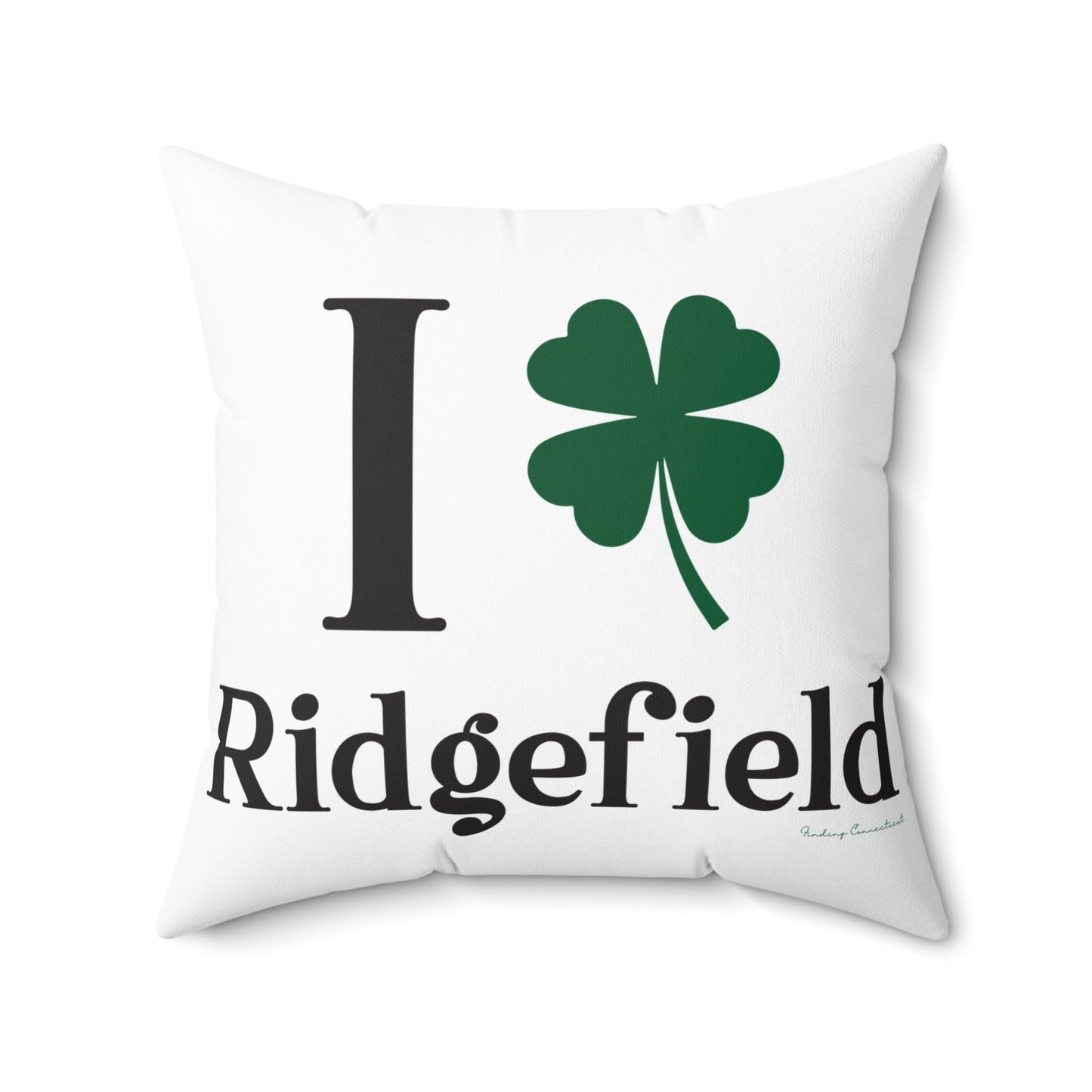 I Clover Ridgefield  Spun Polyester Square Pillow
