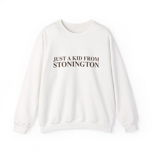 Just a kid from Stonington Unisex Heavy Blend™ Crewneck Sweatshirt