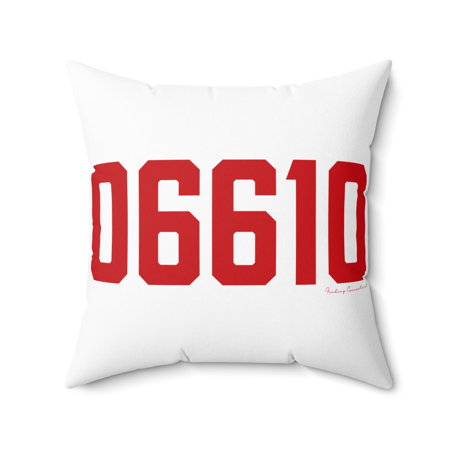06610  Bridgeport Connecticut Zip Code Spun Polyester Square Pillow