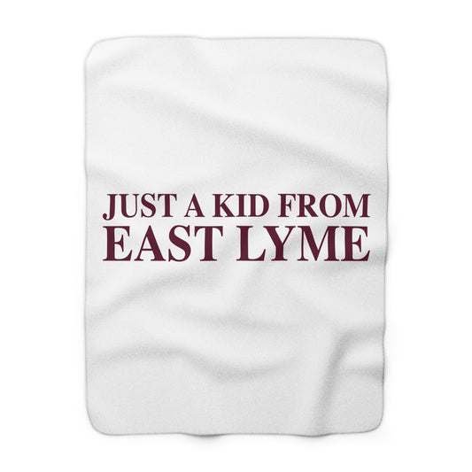 Just a kid from East Lyme Sherpa Fleece Blanket