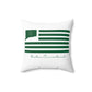 Groton Connecticut St. Patrick’s Day Flag Spun Polyester Square Pillow
