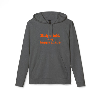 Ridgefield Is My Happy Place adidas Unisex Fleece Hoodie Sweatshirt