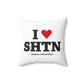 I Heart SHTN Spun Polyester Square Pillow