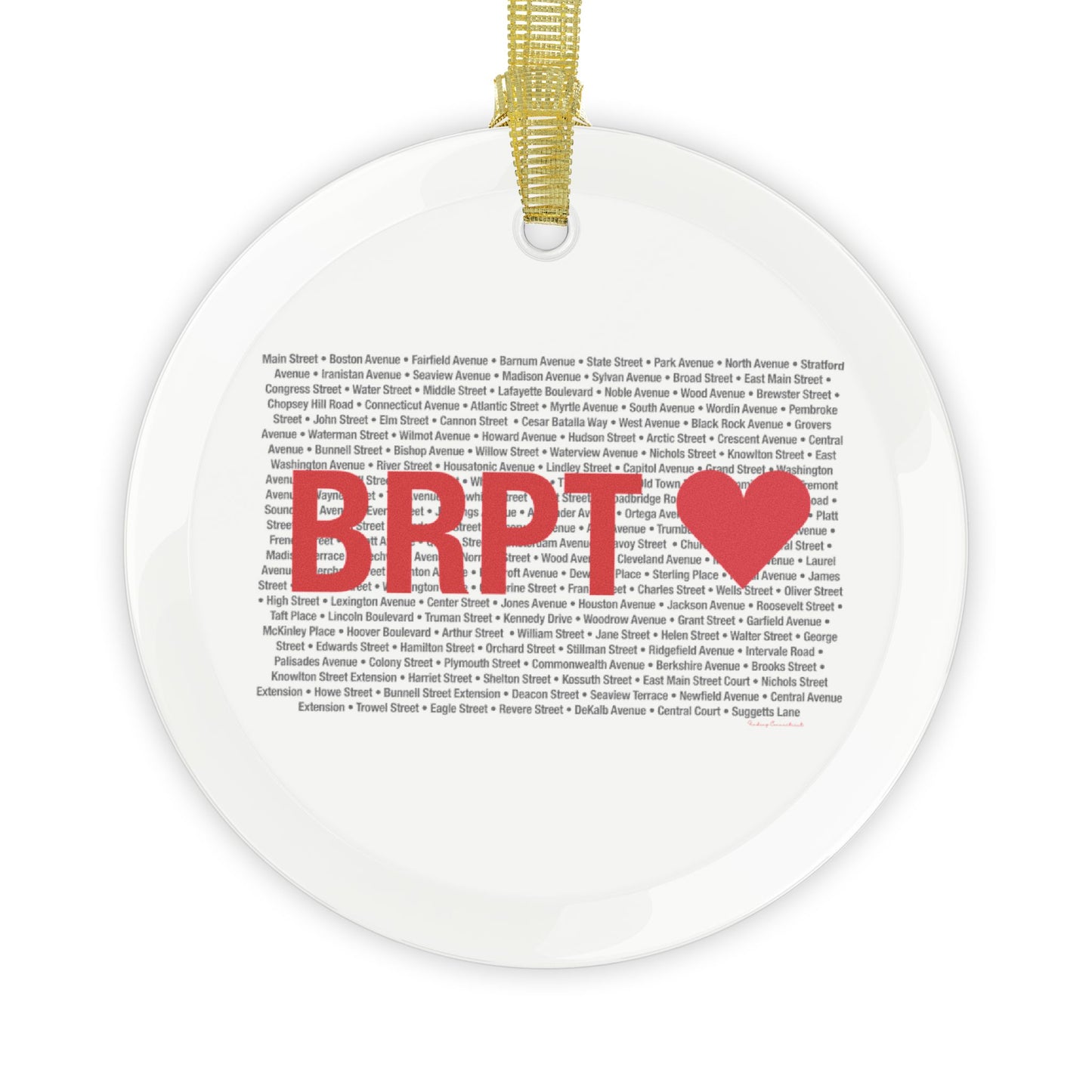Bridgeport Love Glass Ornaments
