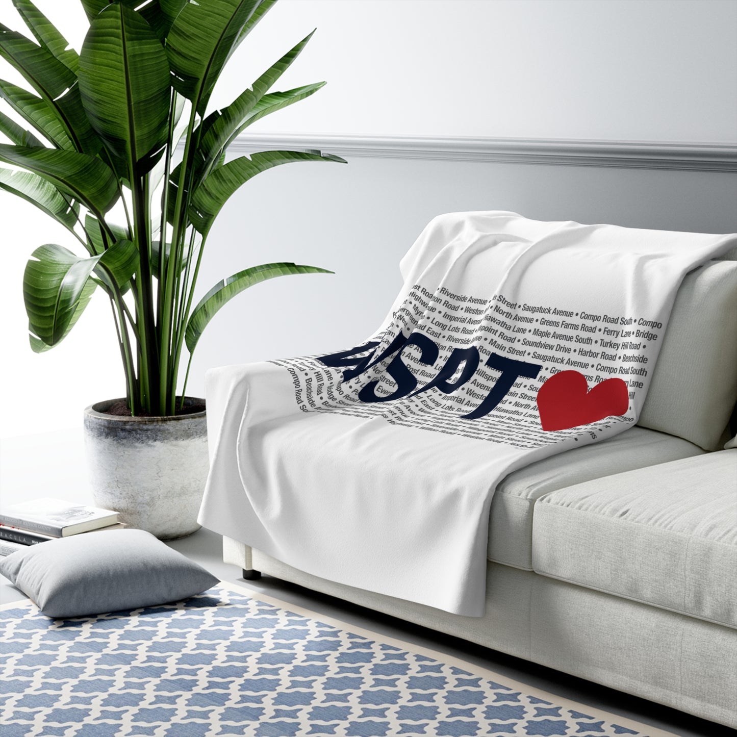 Westport Love Sherpa Fleece Blanket