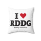 I Heart RDDG Spun Polyester Square Pillow