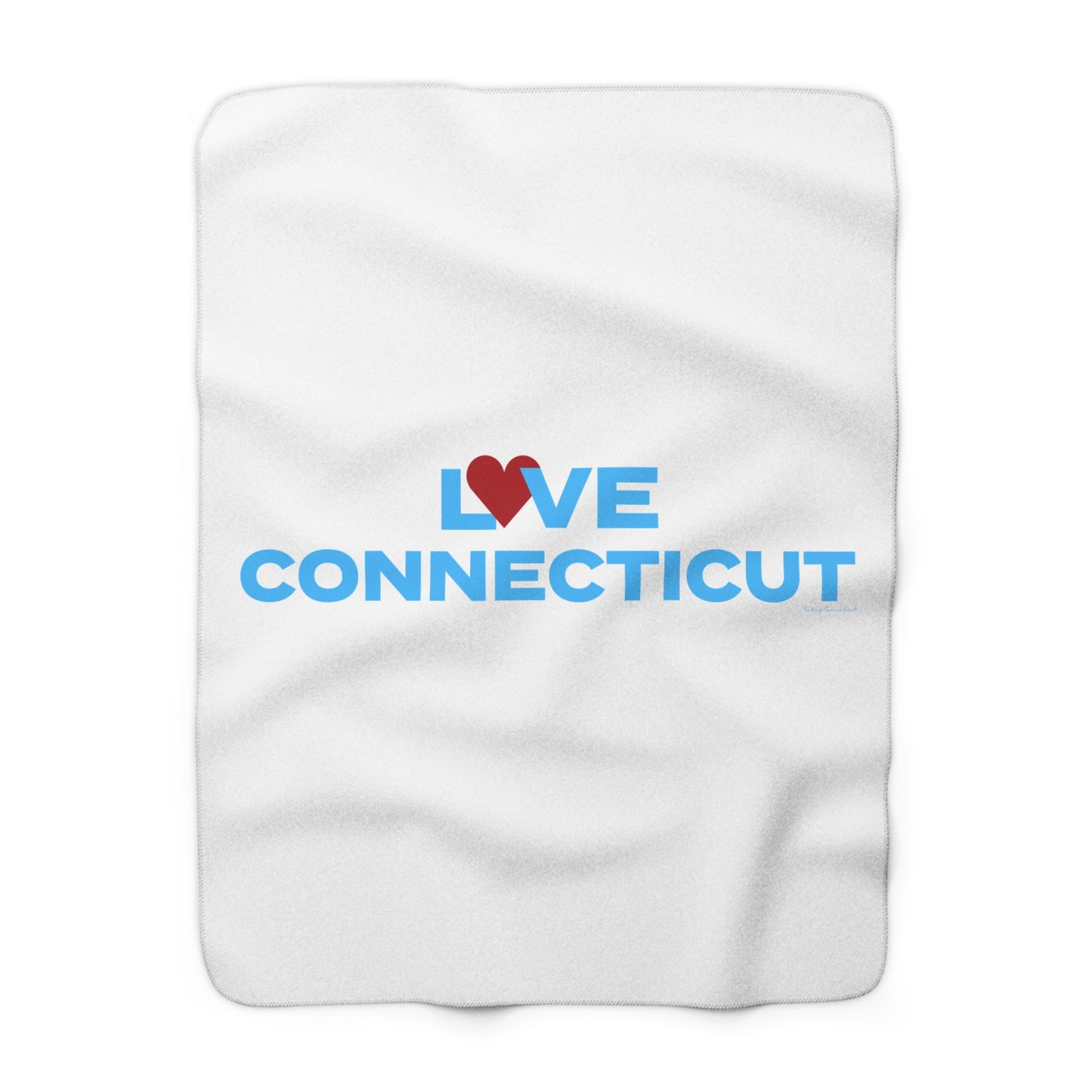 Love Connecticut Sherpa Fleece Blanket