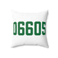 06605 Bridgeport Connecticut Zip Code Spun Polyester Square Pillow