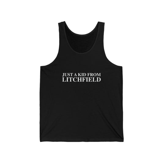 Just a kid from Litchfield Unisex Jersey Tank Top