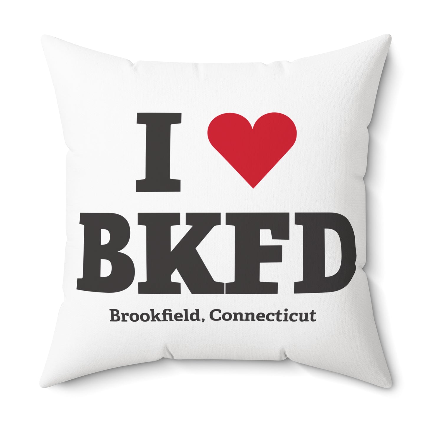 I Heart BKFD Spun Polyester Square Pillow