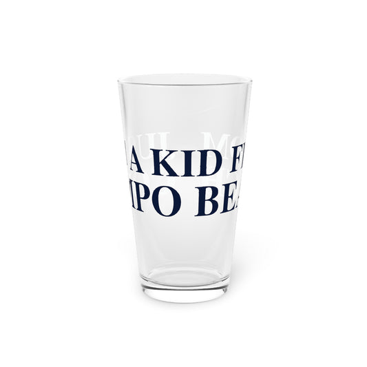 Just a kid from Compo Beach Pint Glass, 16oz