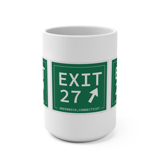 Vintage Exit 27 Merritt Parkway Sign Mug 15oz